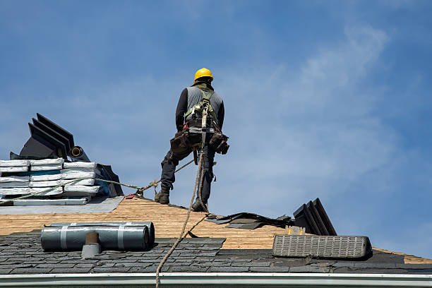 Professional Metal Roofing technician working in Bath, ME